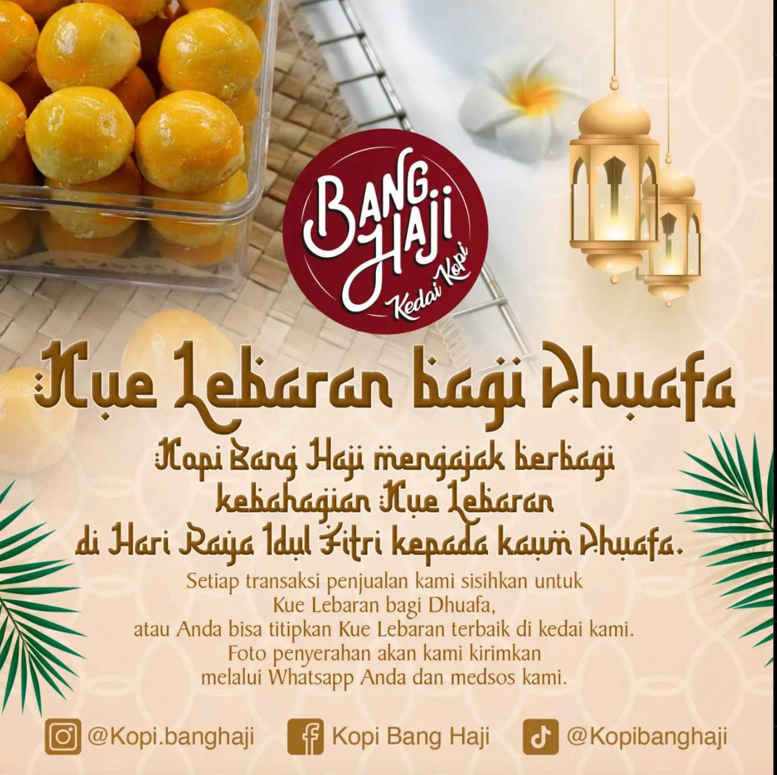 Kue Lebaran Bagi Dhuafa | Kopi Bang Haji Mengajak Berbagi Kebahagiaan